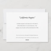 Santa Barbara Poppies Feiertagskarte (Rückseite)