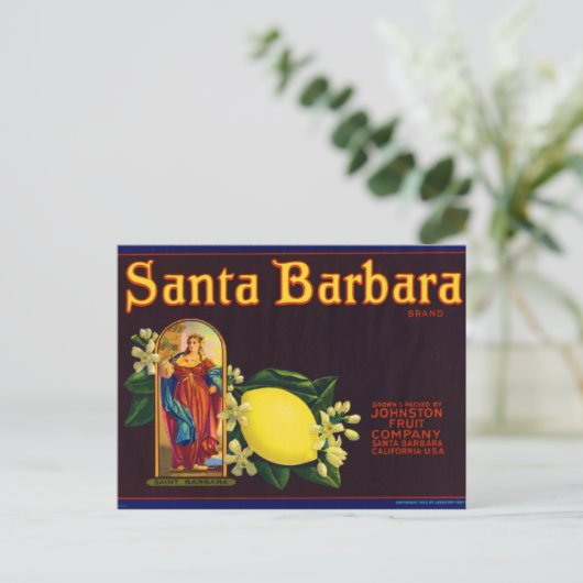 Santa Barbara Postkarte (Stehend Vorderseite)