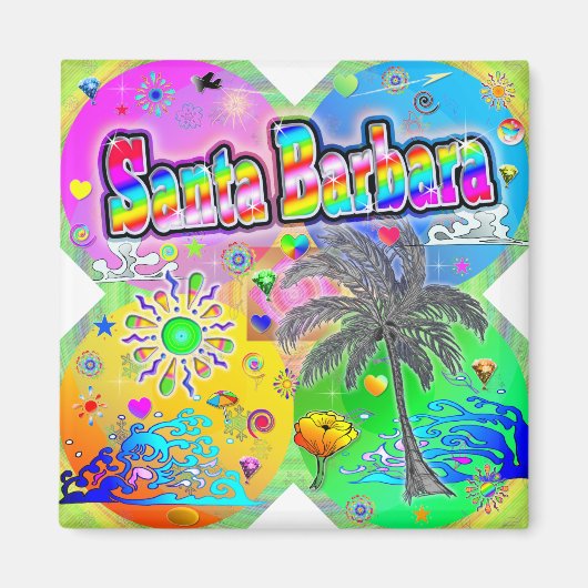 Santa Barbara Quadro Seasons Magnet (Vorne)