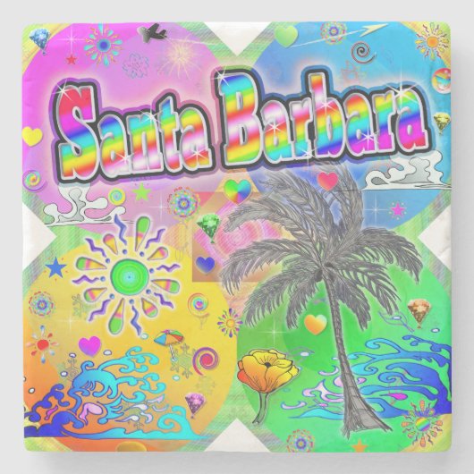Santa Barbara Quadro Seasons Untersetzer (Vorderseite)