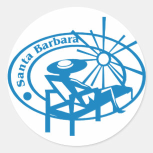 Santa Barbara Runder Aufkleber