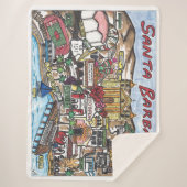 Santa Barbara Sherpa Throw Blanket Sherpadecke (Vorderseite)