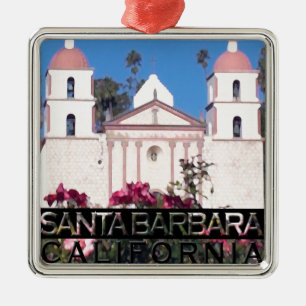 Santa Barbara Silbernes Ornament