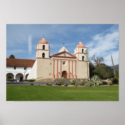Santa Barbara Spanische Mission, Kalifornien Poster (Vorne)