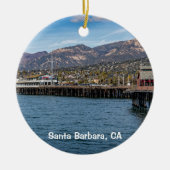 Santa Barbara, Stearns Wharf & Harbour Keramik Ornament (Vorne)