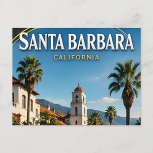 Santa Barbara Stearns Wharf Küstenreise-Geschenk Postkarte