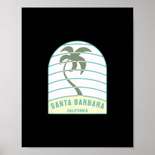 Santa Barbara Strand Kalifornien Palme Ca Ferien Poster