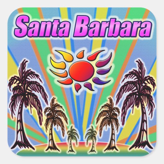 Santa Barbara Summer Liebe Sticker (Vorderseite)