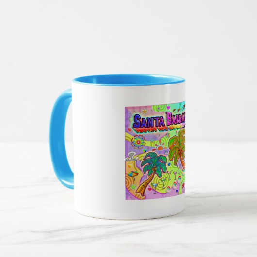 Santa Barbara Urlaub Tasse (Vorderseite Links)