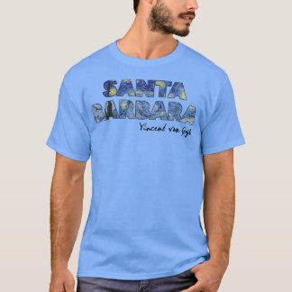 Santa Barbara Van Gogh Starry Night Art Vincent Va T-Shirt