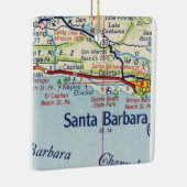 Santa Barbara Vintage Karte Keramikornament (Rechts)