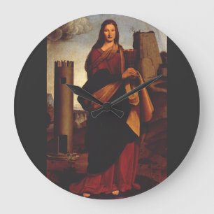 Santa Barbara von Giovanni Antonio Boltraffio Große Wanduhr
