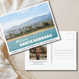 Santa Barbara Wedding Save the Date Postcard Postkarte