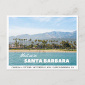 Santa Barbara Wedding Save the Date Postcard Postkarte (Vorderseite)