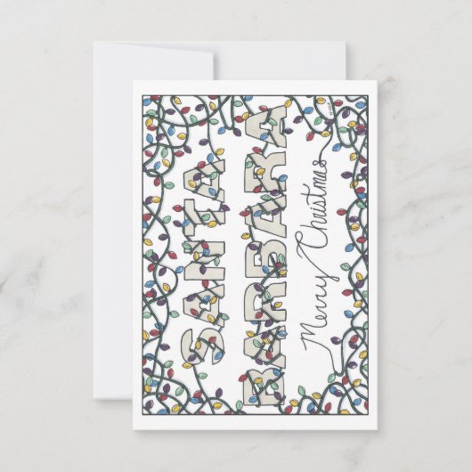 Santa Barbara Weihnachtsbeleuchtung Dankeskarte (Vorderseite)