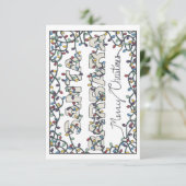 Santa Barbara Weihnachtsbeleuchtung Dankeskarte (Stehend Vorderseite)