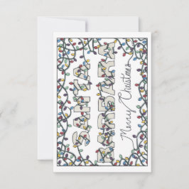 Santa Barbara Weihnachtsbeleuchtung Dankeskarte