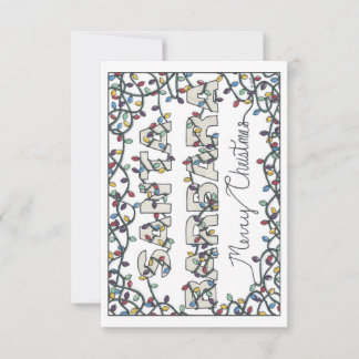 Santa Barbara Weihnachtsbeleuchtung Dankeskarte