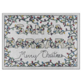 Santa Barbara Weihnachtsbeleuchtung Schneidebrett (Vorderseite)