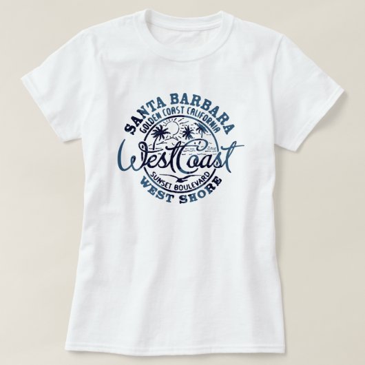 Santa Barbara West Coast T - Shirt (Design vorne)