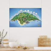 Santa Barbaratopie Poster (Küche)