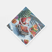 Santa Barbecue Weihnachten Serviette (Ecke)