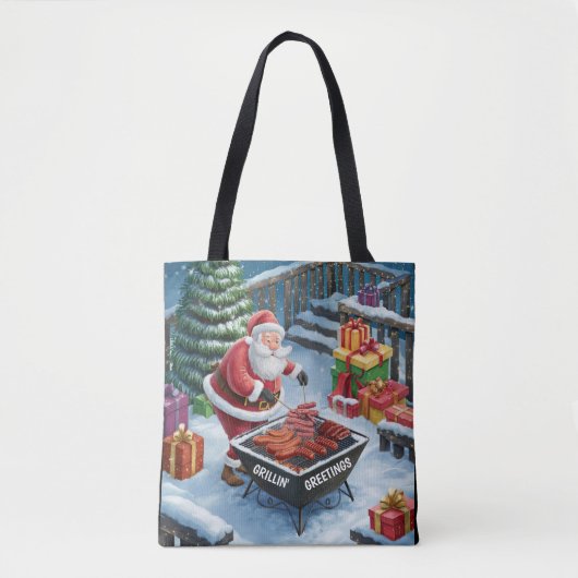 Santa Barbecue Weihnachten Tasche (Vorderseite)