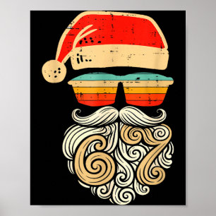 Santa-Bart-Färbungs-Sonnenbrillen Weihnachten Jung Poster