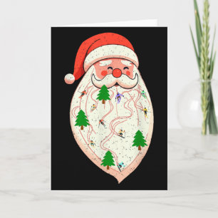 Santa Bart Skiing Weihnachten Ski Xmas Urlaub Skii Karte