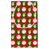 Santa Baseball Player Individuelle Name / Text Wei Kleine Geschenktüte (Rückseite)