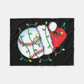 Santa Baseball Sportball Männer Weihnachten Weihna Fleecedecke (Vorderseite (Horizontal))