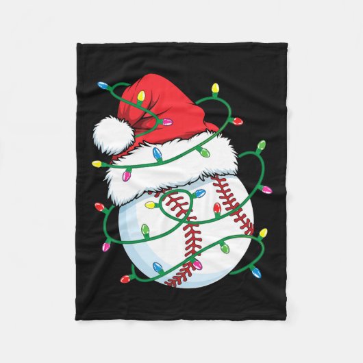 Santa Baseball Sportball Männer Weihnachten Weihna Fleecedecke (Vorderseite)