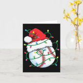 Santa Baseball Sportball Männer Weihnachten Weihna Karte (Gelbe Blume)