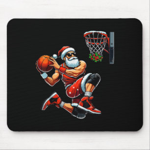 Santa Basketball Player Dunkelheit Weihnachtsbas W Mousepad