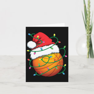 Santa Basketball Sportball Männer Jungen Weihnacht Karte