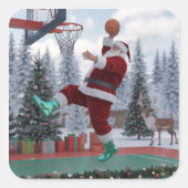 Santa Basketball Sticker (Vorderseite)