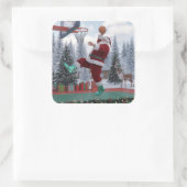 Santa Basketball Sticker (Tasche)