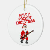 Santa Bass Guitar Bassist Weihnachtsschmuck (Links)