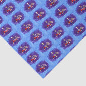Santa Bat blaues Papiertaschpapier Seidenpapier (Ausschnitt)