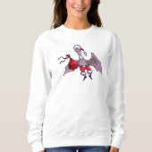 Santa Bat Frauen weißes Sweatshirt (Vorderseite)