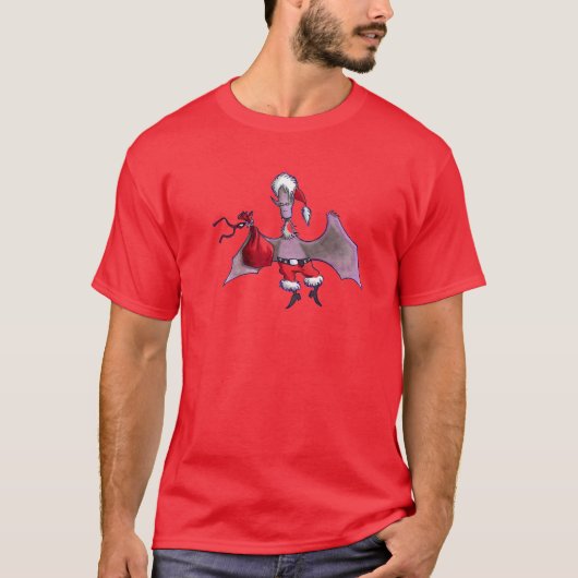 Santa Bat Männer Roter T - Shirt (Vorderseite)