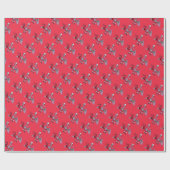 Santa Bat Rot Matte Packpapier klein (Flach)