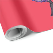 Santa Bat rotes, mattes Packpapier groß (Rolleneckpunkt)
