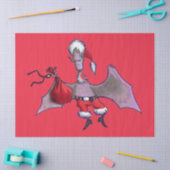 Santa Bat rotes Papierpapier groß Seidenpapier (Basteln)
