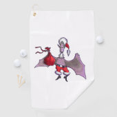 Santa Bat weißes Golfhandtuch (Insitu)