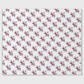 Santa Bat weißes mattes Packpapier klein (Flach)