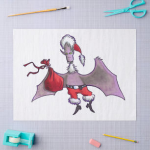 Santa Bat Weißpapier groß Seidenpapier
