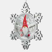 Santa Baum Gnome Zinnschmuck Schneeflocken Zinn-Ornament (Rechts)