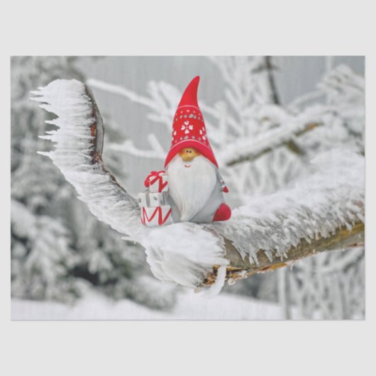 Santa-Baum-Zwergpapier Seidenpapier (Vorderseite)