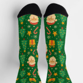 Santa-, Bäume- und Frohsinn-Muster Socken (Oben)